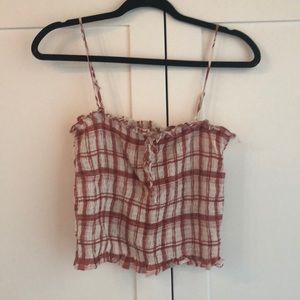 Cotton Candy LA Gingham Smocked Tank Top